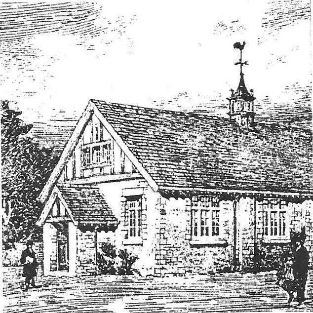 A sketch of Ribchester Village Hall, made in 1914.