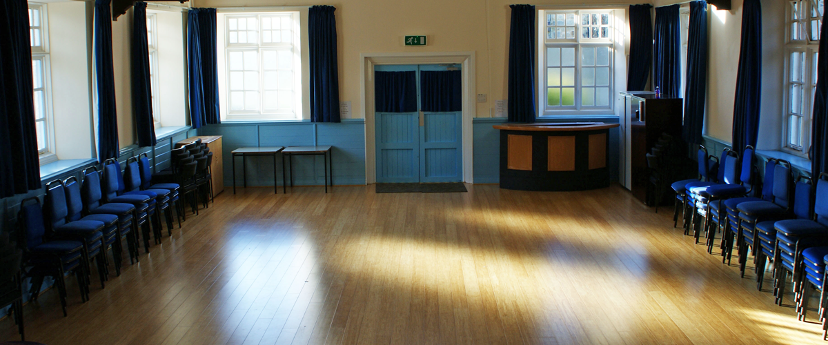 A photograph showing the inside of Ribchester Village Hall