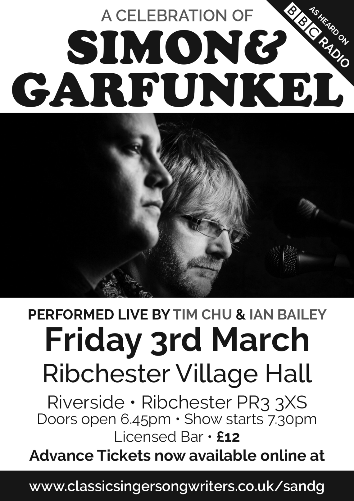 Celebration of Simon and Garfunkel, Friday 3 March 2017